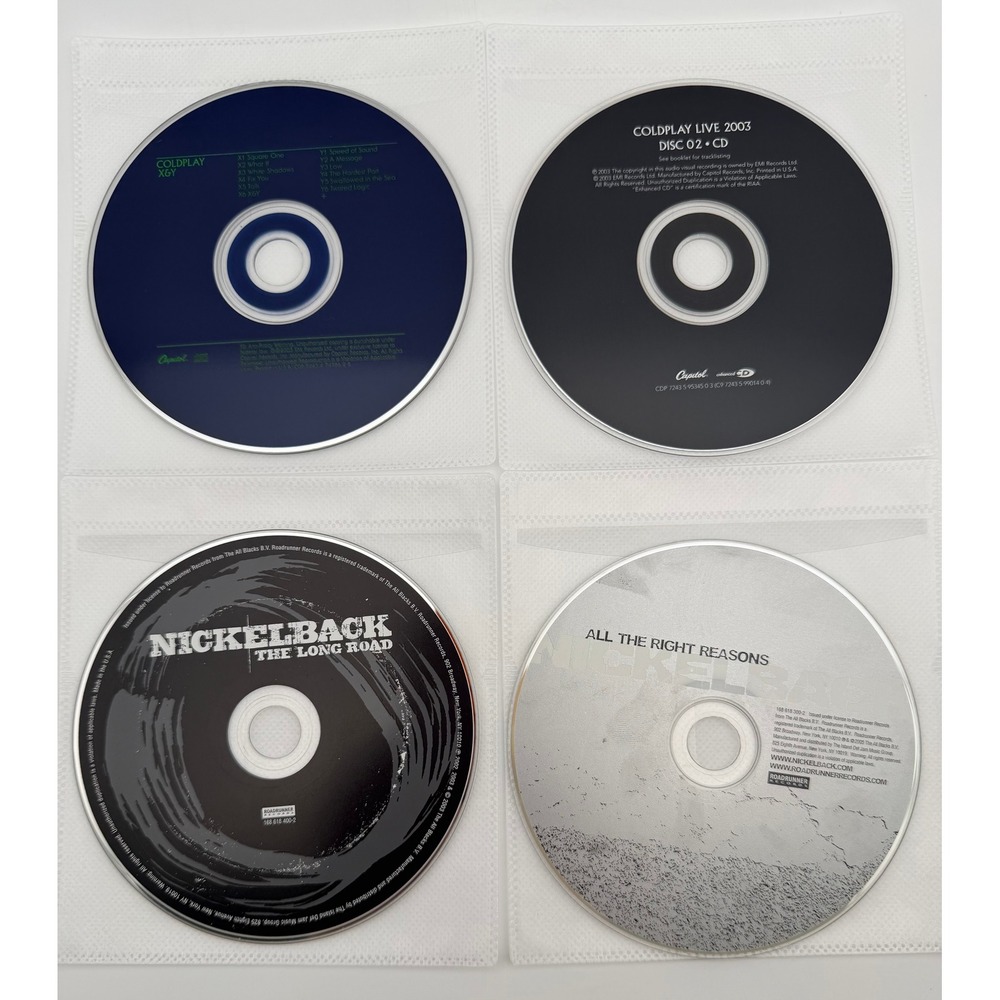 Coldplay & Nickelback 4 CD Lot X&Y Live 2003 The Long Road All The Right Reasons